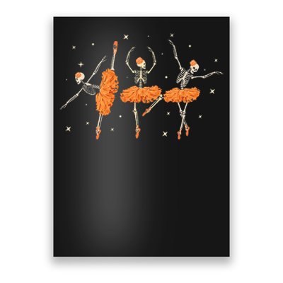 Dancing Skeleton Ballerina Ballet Dance Halloween Poster