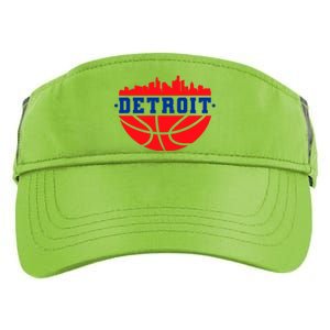 Detroit Skyline Basketball Logo Adult Drive Performance Visor