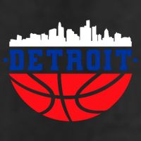 Detroit Skyline Basketball Logo 11oz C Handle Ceramic Mug