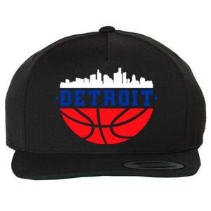 Detroit Skyline Basketball Logo Wool Snapback Cap