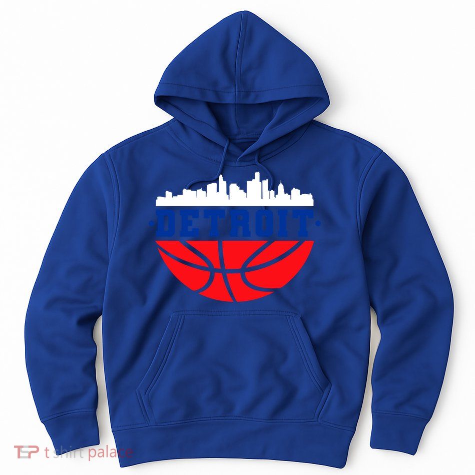 Detroit Skyline Basketball Logo Hoodie