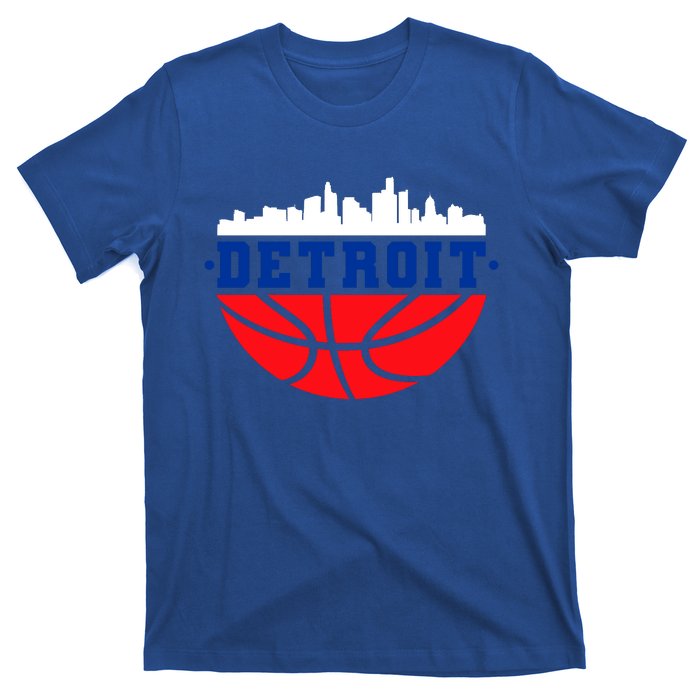 Detroit Skyline Basketball Logo T-Shirt