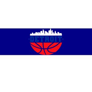 Detroit Skyline Basketball Logo Bumper Sticker