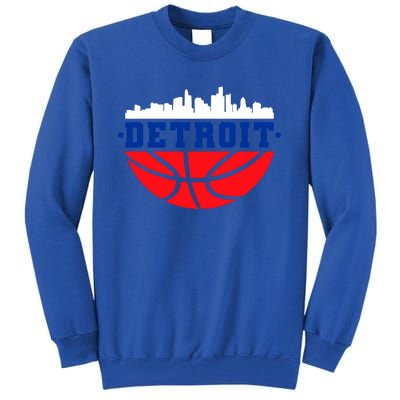 Detroit Skyline Basketball Logo Tall Sweatshirt