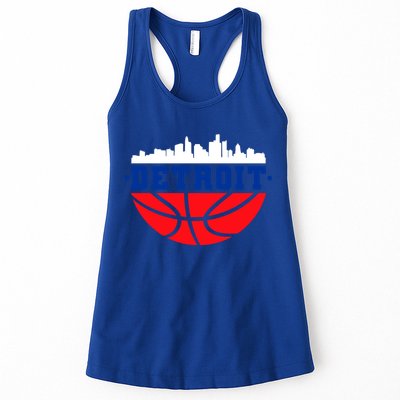 Detroit Skyline Basketball Logo Womens Tank Top