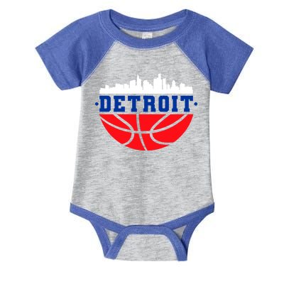 Detroit Skyline Basketball Logo Infant Baby Jersey Bodysuit