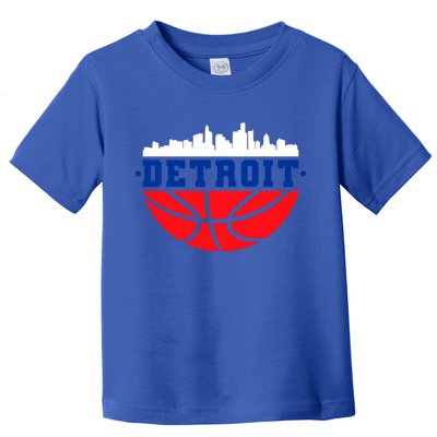 Detroit Skyline Basketball Logo Toddler T-Shirt