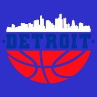 Detroit Skyline Basketball Logo Kids Hoodie