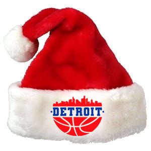 Detroit Skyline Basketball Logo Premium Christmas Santa Hat