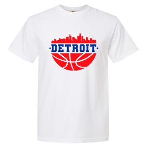 Detroit Skyline Basketball Logo Garment-Dyed Heavyweight T-Shirt