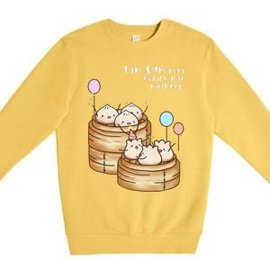 Dim Sum Body Say It's Your Birthday Funny Food Pun T Premium Crewneck Sweatshirt