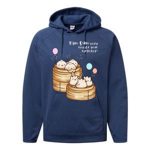 Dim Sum Body Say It's Your Birthday Funny Food Pun T Performance Fleece Hoodie