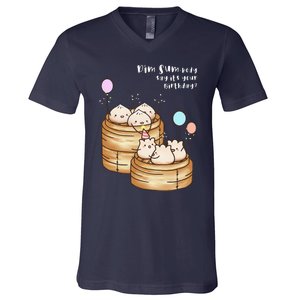 Dim Sum Body Say It's Your Birthday Funny Food Pun T V-Neck T-Shirt