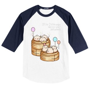 Dim Sum Body Say It's Your Birthday Funny Food Pun T Baseball Sleeve Shirt