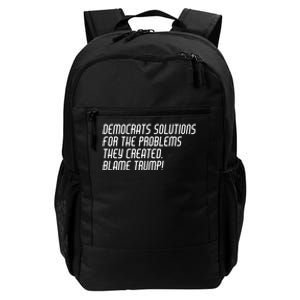 Democrat Solutions Blame Trump Daily Commute Backpack