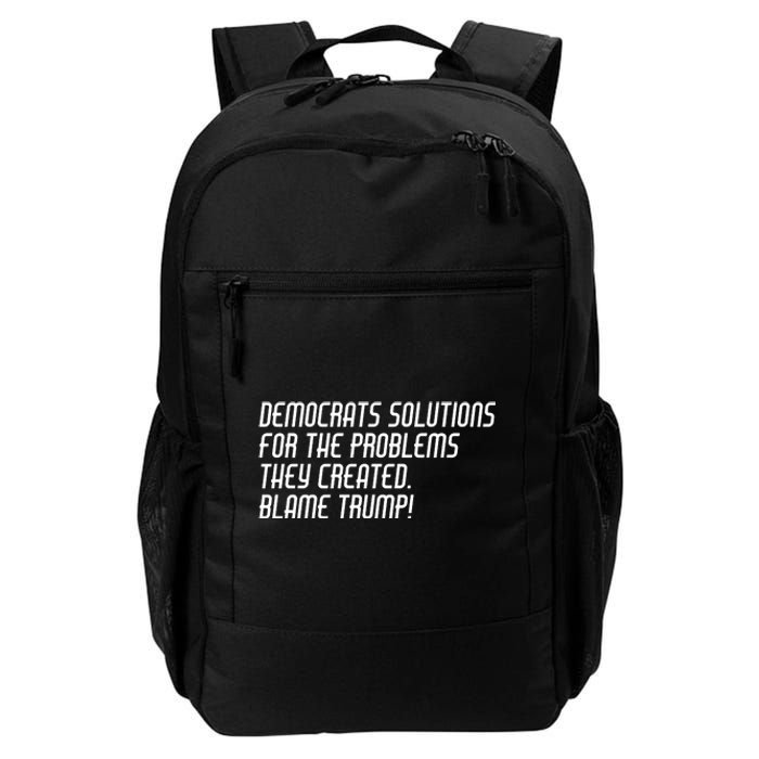 Democrat Solutions Blame Trump Daily Commute Backpack