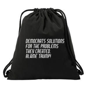 Democrat Solutions Blame Trump Drawstring Bag