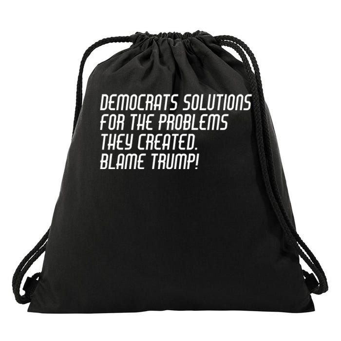 Democrat Solutions Blame Trump Drawstring Bag