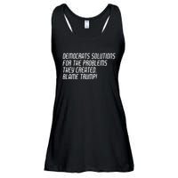 Democrat Solutions Blame Trump Ladies Essential Flowy Tank