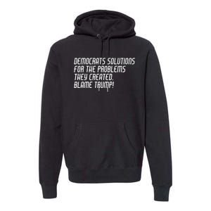 Democrat Solutions Blame Trump Premium Hoodie