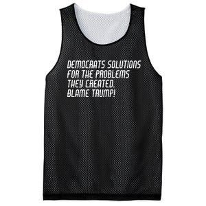 Democrat Solutions Blame Trump Mesh Reversible Basketball Jersey Tank