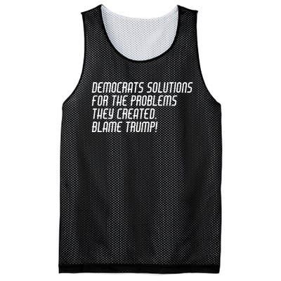 Democrat Solutions Blame Trump Mesh Reversible Basketball Jersey Tank