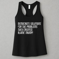 Democrat Solutions Blame Trump Womens Tank Top