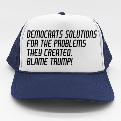 Democrat Solutions Blame Trump Trucker Hat