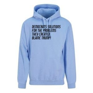 Democrat Solutions Blame Trump Unisex Surf Hoodie