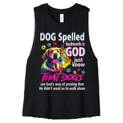 Dog Spelled Backwards Is God Just Know That Dogs Women's Racerback Cropped Tank