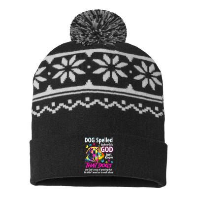 Dog Spelled Backwards Is God Just Know That Dogs USA-Made Snowflake Beanie