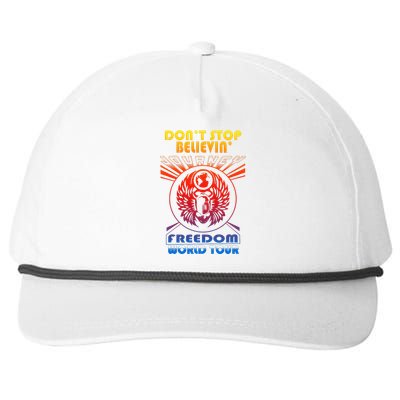 DonT Stop Believin Freedom Snapback Five-Panel Rope Hat