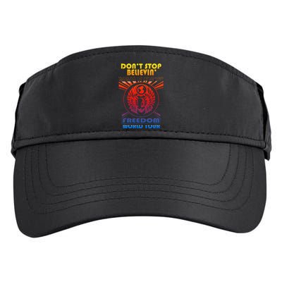 DonT Stop Believin Freedom Adult Drive Performance Visor