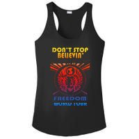 DonT Stop Believin Freedom Ladies PosiCharge Competitor Racerback Tank