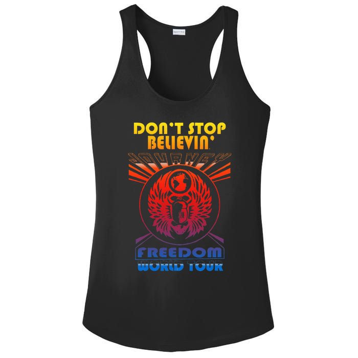 DonT Stop Believin Freedom Ladies PosiCharge Competitor Racerback Tank