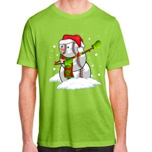 Dabbing Snow Baseball Ball Santa Claus Merry Christmas Cute Gift Adult ChromaSoft Performance T-Shirt