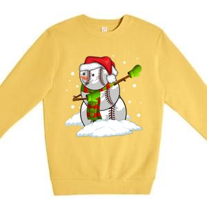 Dabbing Snow Baseball Ball Santa Claus Merry Christmas Cute Gift Premium Crewneck Sweatshirt