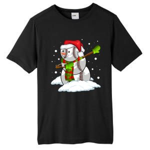 Dabbing Snow Baseball Ball Santa Claus Merry Christmas Cute Gift Tall Fusion ChromaSoft Performance T-Shirt