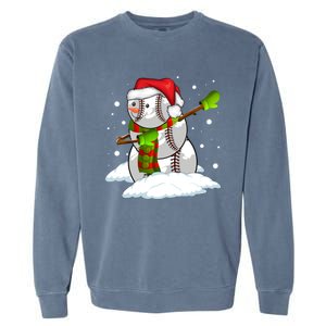 Dabbing Snow Baseball Ball Santa Claus Merry Christmas Cute Gift Garment-Dyed Sweatshirt