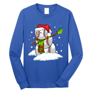 Dabbing Snow Baseball Ball Santa Claus Merry Christmas Cute Gift Long Sleeve Shirt