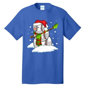 Dabbing Snow Baseball Ball Santa Claus Merry Christmas Cute Gift Tall T-Shirt