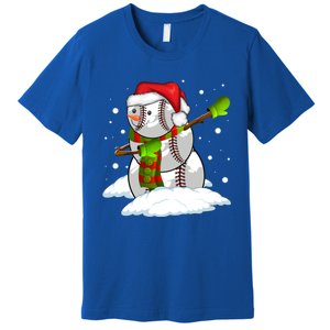 Dabbing Snow Baseball Ball Santa Claus Merry Christmas Cute Gift Premium T-Shirt