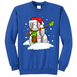 Dabbing Snow Baseball Ball Santa Claus Merry Christmas Cute Gift Tall Sweatshirt