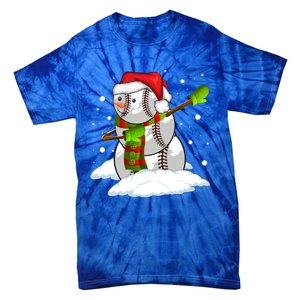 Dabbing Snow Baseball Ball Santa Claus Merry Christmas Cute Gift Tie-Dye T-Shirt