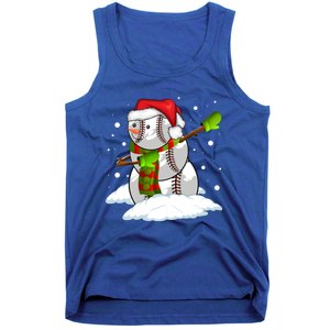 Dabbing Snow Baseball Ball Santa Claus Merry Christmas Cute Gift Tank Top