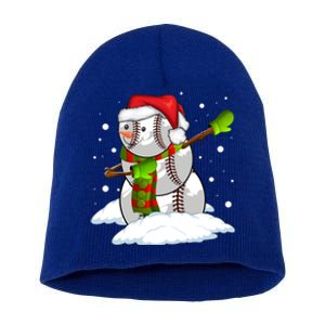 Dabbing Snow Baseball Ball Santa Claus Merry Christmas Cute Gift Short Acrylic Beanie