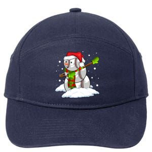 Dabbing Snow Baseball Ball Santa Claus Merry Christmas Cute Gift 7-Panel Snapback Hat