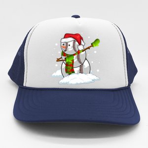 Dabbing Snow Baseball Ball Santa Claus Merry Christmas Cute Gift Trucker Hat