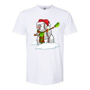 Dabbing Snow Baseball Ball Santa Claus Merry Christmas Cute Gift Softstyle CVC T-Shirt