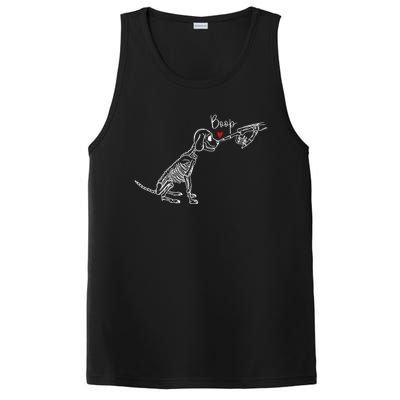 Dog Skeleton Boop Dog Funny Halloween Gift PosiCharge Competitor Tank